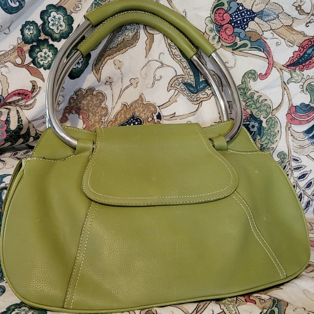 A Fun green leather handbag